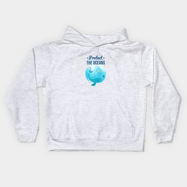 Protect The Oceans Kids Hoodie by StarDash_World